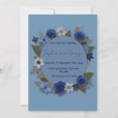 Search for floral circle wedding invitations Dusty blue