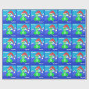 Search for frog christmas wrapping paper Green
