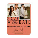 Search for coral magnets wedding stationery modern
