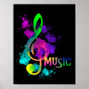 Search for colourful music notes posters Rainbow colours
