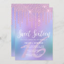 Search for pink blue glitter drips invitations Modern