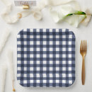 Search for blue gingham plates Plaid