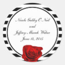 Search for black white stripes wedding stickers Roses