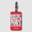 Search for love heart luggage tags Red