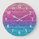 Search for pink glitter clocks Ombre