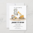 Search for boys construction birthday invitations Under construction party