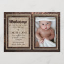 Search for rustic birth announcement cards Burlap