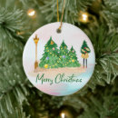 Search for gold bell christmas tree decorations Watercolor