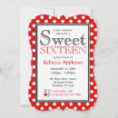 Search for red and white polka dots invitations Party
