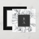Search for monogrammed square wedding invitations Botanical