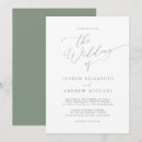 Search for olive green wedding invitations Minimalist