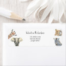Search for baby safari return address labels Watercolor