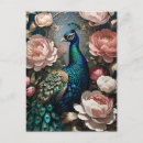 Search for elegant peacock postcards Flowers