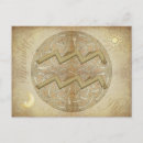Search for aquarius zodiac sign postcards Symbol