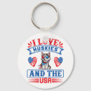 Search for siberian husky lover key rings Wolf