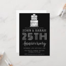 Search for anniversary cake invitations Silver
