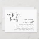 Search for time wedding invitations Black and white