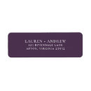 Search for plum return address labels Minimalist