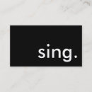 Search for singing business cards Vocalist