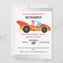 Search for cute race car birthday invitations Growing up two fast