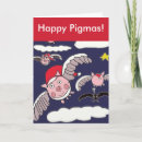 Search for flying pig cards Santa