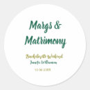 Search for retro bridal shower stickers Margs and matrimony