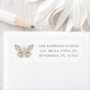 Search for elegant butterfly return address labels Floral