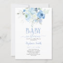Search for editable baby shower invitations Blue