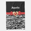 Search for zebra print tea towels Black