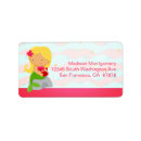 Search for cute mermaid return address labels Girly