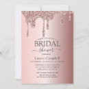 Search for rose gold glitter bridal shower invitations Metallic
