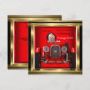 Search for vintage race car birthday invitations Red