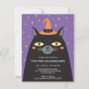 Search for black cat halloween invitations Fall