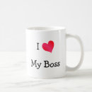 Search for i love my boss mugs Heart