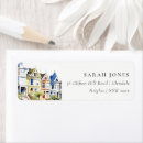 Search for landscape paintings return address labels Watercolor