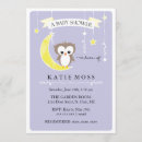 Search for purple owl baby shower invitations Pink