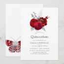 Search for red white quinceanera invitations Floral