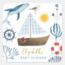 Search for baby shower whale stickers Boy