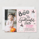 Search for pink halloween birthday invitations Spooktacular party