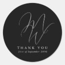 Search for chic monogram wedding stickers Typography