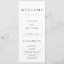 Search for black and white wedding programs Rustic