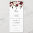 Search for burgundy dinner party wedding menus Floral