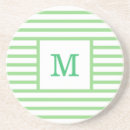 Search for green white coasters Stripes