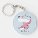 Search for pig with wings key rings Pink
