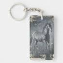 Search for horses rectangular key rings Black