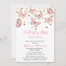 Search for butterfly kisses baby shower invitations Pink and gold