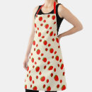 Search for strawberry pattern aprons Red
