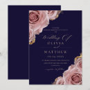Search for navy blue and dusty rose wedding invitations Elegant