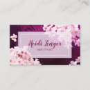 Search for cherry blossoms business cards Cosmetologist