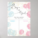 Search for baby gender reveal boy or girl posters Blue or pink